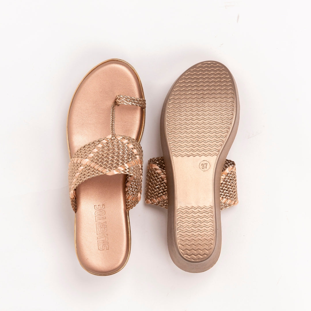 Vegan Black Braided Wedge Sandals