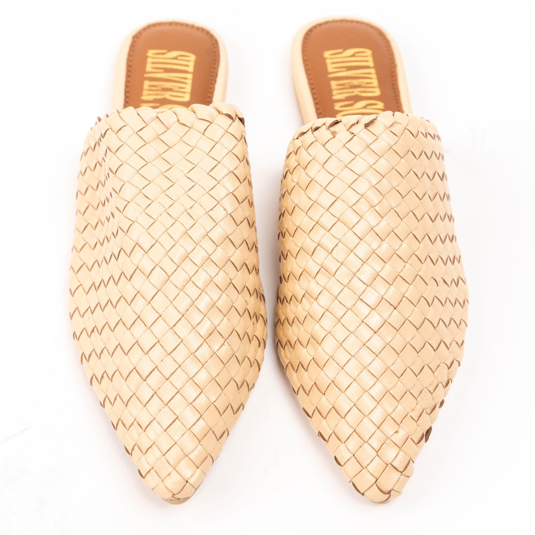 Natural Beige Pure Leather Mules